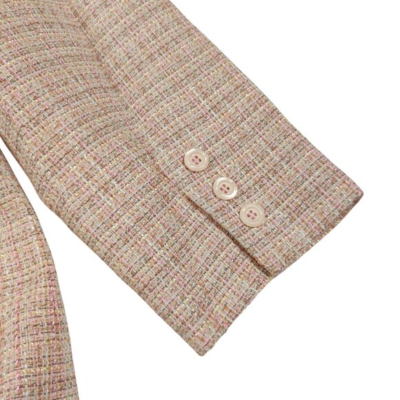 Da Rue 14 womens blazer vintage pastel tweed structured power jacket made in USA - Picture 4 of 12